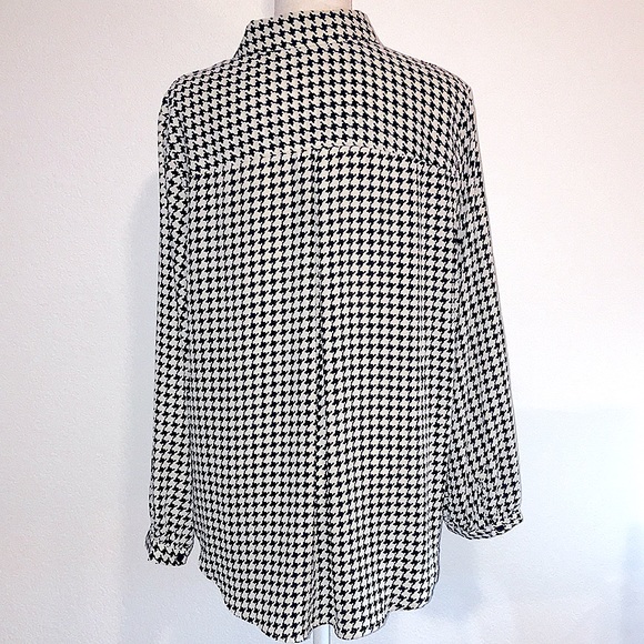 Who What Wear Long Sleeve Houndstooth Check Work Casual Shirt Size XXL - Picture 5 of 7